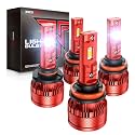 Torchbeam 2026 Automotive Fog Light Bulbs, 129000LM 6500K Cool White, Stable Output, Compatible Socket Type 9005 H11, Pack of 4