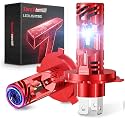Torchbeam Upgraded H4/HB2/9003 LED Bulbs, 90,000LM Super Brightness H4 Bulb, 1500% Brighter 6500K Cool White Light Bulb, 80K+HRS Lifespan with 25000RPM Fan, Plug and Play, Pack of 2