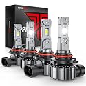 Torchbeam 2026 120,000LM 9005 9006 LED Bulbs, 6500K Cool White, Ultra-Focused Beam, 10X Brighter, 1:1 Mini Size, 80,000 Hours Lifespan, Plug &amp; Play, Pack of 4