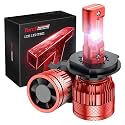Torchbeam 2026 9003/H4 Led Light Bulbs, 91000LM Brightness, 6500K Cool White H4 with Cooling Fan, 120,000Hrs Lifespan, 1500% Brighter, Plug-N-Play, Pack of 2