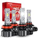 Torchbeam T1S 9005 H11 LED Bulb Set, 2026 Professional 122000LM 6500K, 4-Pack