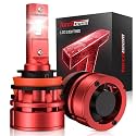 Torchbeam T2 Η11 Bulbs, 45,000LM 6500K Pure White, 1:1 Mini Size Fog Light Bulbs, 12,000RPM Cooling Fan, IP68 Waterproof, Pack of 2