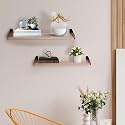Torche Wooden Wall Shelf | Wall Mount Shelf | Wall Mounted Shelf Kitchen| Wall Mount Floating Shelf (Exotic Oak)