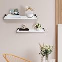 Torche Wooden Wall Shelf | Wall Mount Shelf | Wall Mounted Shelf Kitchen| Wall Mount Floating Shelf (Frosty White)