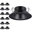 TORCHSTAR 12-Pack 4 Inch Recessed Light Trim, Black