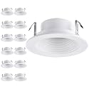 TORCHSTAR 12-Pack 4 Inch Recessed Light Trim, White
