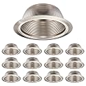 TORCHSTAR 12-Pack 6 Inch Recessed Light Trim, Satin Nickel