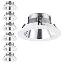 TORCHSTAR 6-Pack 4 Inch Recessed Light Trim, Aluminum Reflector