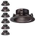 TORCHSTAR 6-Pack 4 Inch Recessed Light Trim, Oil Rubbed Bronze