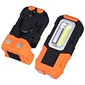 TORCHSTAR Portable LED Work Light, Multi-use COB Flashlight, Magnetic Base & Hanging Hook, Battery-Operated 5000K Daylight, 120° Beam Angle Flood Light, for Car Repairing and Emergency, Pack of 2