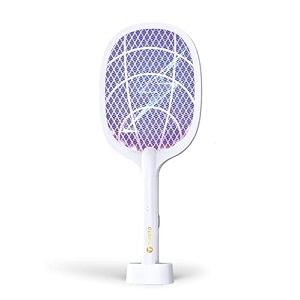 toreto mosquito racket with 2-in-1 auto mode uv light amp stand