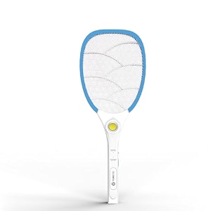 toreto rechargeable mosquito racket bat with led light  mosquito swatter  powerful battery  long battery life  made in india with 6 month warranty blue