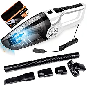toriyox car vacuum cleaner portable amp corded high power for car cleaning car accessories dc 12v 120w 55 kpa vacuum cleaner wet and dry car vacuum cleaner multipurpose ays_white