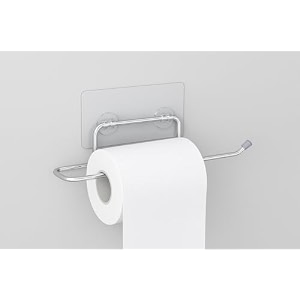 toro adhesive wall mounted rustproof stainless steel toilet paper holder self adhesivetoilet paper roll holdertissue paper roll holder for bathroom silver pack 01