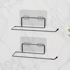 toro adhesive wall mounted rustproof stainless steel toilet paper holder self adhesivetoilet paper roll holdertissue paper roll holder for bathroom black_1 pack 02