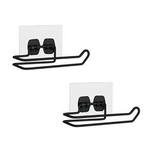 toro adhesive wall mounted rustproof stainless steel toilet paper holder self adhesivetoilet paper roll holdertissue paper roll holder for bathroom black_2 pack 02