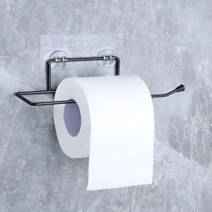toro adhesive wall mounted rustproof stainless steel toilet paper holder self adhesivetoilet paper roll holdertissue paper roll holder for bathroom black_1 pack 01