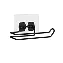 TORO Adhesive Wall Mounted Rustproof Stainless Steel Toilet Paper Holder Self Adhesive/Toilet Paper Roll Holder/Tissue Paper Roll Holder for Bathroom (Black_2, Pack 01)