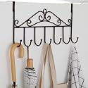 TORO Decorative Wall Mounted Coat Rack with 6 Hooks, Heavy Duty Metal Wall Hanger for Coats, Hats, Towels, Bags &amp; Umbrellas, Rustic Iron Entryway Organizer for Bathroom, Kitchen, Bedroom