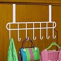 TORO Door Hangers for Clothes Without Drill Suitable for All Doors, Cloth Hanger for Door, Over The Door Hook Hanger for Clothes (Folding Door Hanger_White)