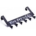 TORO Heavy Duty Carbon Metal Over Door Hanger for Cloths, Drill Free Door Hanging Hooks Suitable for Bathroom, Bedroom, Kitchen (Black)