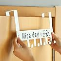 TORO Heavy Duty Carbon Metal Over Door Hanger for Cloths, Drill Free Door Hanging Hooks Suitable for Bathroom, Bedroom, Kitchen (White)