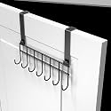TORO Door Hangers for Clothes Without Drill Suitable for All Doors, Cloth Hanger for Door, Over The Door Hook Hanger for Clothes (Stright Door Hanger_Black)