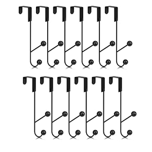 toro over the door hooks heavy duty organizer hooks for living room kitchen hanging clothes towels hats bags black 10 design - 4