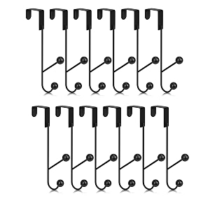 toro over the door hooks heavy duty organizer hooks for living room kitchen hanging clothes towels hats bags black 12 design - 4