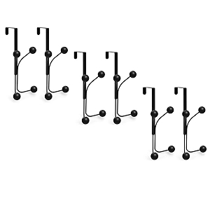 toro over the door hooks heavy duty organizer hooks for living room kitchen hanging clothes towels hats bags black 6 design - 5