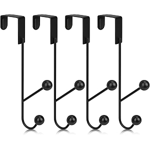 toro over the door hooks heavy duty organizer hooks for living room kitchen hanging clothes towels hats bags black 4 design - 4