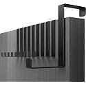 TORO Over The Door Hooks Heavy Duty Organizer Hooks for Living Room, Kitchen Hanging Clothes, Towels, Hats, Bags (Black) (8, Design - 2)