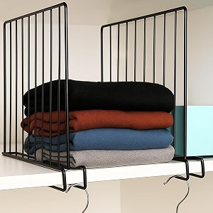 toro shelf dividers closet shelf organizer metal closet for wood shelves steel closet separator for shelves bedroom wardrobe kitchen cabinet storage organization black pack 02