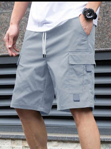 TorontoCN Solid Men Grey Cargo Shorts