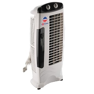 tosaa tower fan 2x power - with powerful air throw 25 feet air delivery low power consumption high speed tower fan for home and office white