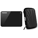 TOSHIBA HDTC910AK3AA Canvio Advance 1TB USB3.0 External Hard Drive (Black) with Case
