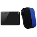 TOSHIBA HDTC910AK3AA Canvio Advance 1TB USB3.0 External Hard Drive (Black) with Case
