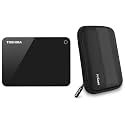 TOSHIBA HDTC910AK3AA Canvio Advance 1TB USB3.0 External Hard Drive (Black) with Case