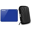 TOSHIBA HDTC910AL3AA Canvio Advance 1TB USB3.0 External Hard Drive (Blue) with Case