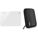 TOSHIBA HDTC910AW3AA Canvio Advance 1TB USB3.0 External Hard Drive (White) with Case