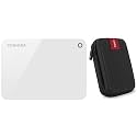 TOSHIBA HDTC910AW3AA Canvio Advance 1TB USB3.0 External Hard Drive (White) with Case