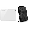 TOSHIBA HDTC910AW3AA Canvio Advance 1TB USB3.0 External Hard Drive (White) with Case