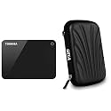 TOSHIBA HDTC920AK3AA Canvio Advance 2TB USB3.0 External Hard Drive (Black) with Case