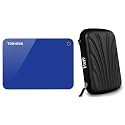 TOSHIBA HDTC920AL3AA Canvio Advacne 2TB USB3.0 External Hard Drive (Blue) with Case