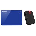 TOSHIBA HDTC920AL3AA Canvio Advacne 2TB USB3.0 External Hard Drive (Blue) with Case