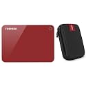 TOSHIBA HDTC920AR3AA Canvio Advacne 2TB USB3.0 External Hard Drive (Red) with Case