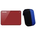 TOSHIBA HDTC920AR3AA Canvio Advacne 2TB USB3.0 External Hard Drive (Red) with Case