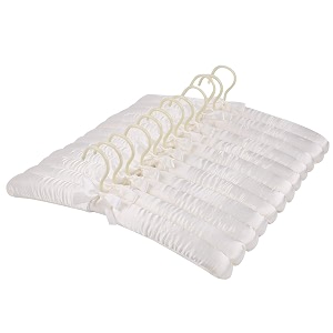 tosnail satin padded hangers foam padded hangers dress hangers - ivory 12 pack