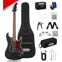 Tostar 39" HSS Electric Guitar Kit with Amp for Beginners-Matte Black