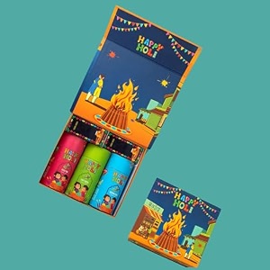 tota basant gift pack  gulal box  holi thali  dhoop cone  pack of 1